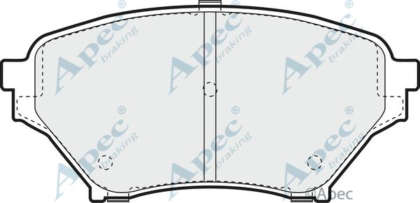 APEC PAD1247 - Комплект спирачно феродо, дискови спирачки vvparts.bg