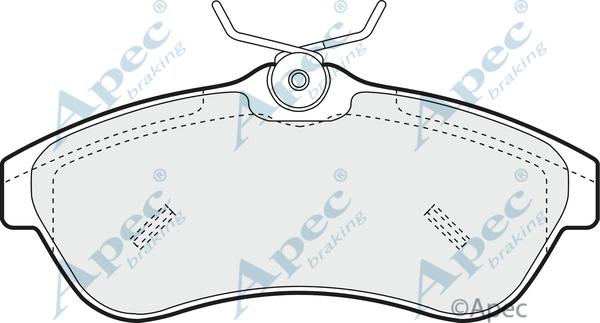 APEC PAD1250 - Комплект спирачно феродо, дискови спирачки vvparts.bg
