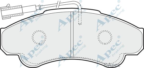 APEC PAD1251 - Комплект спирачно феродо, дискови спирачки vvparts.bg