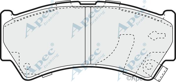 APEC PAD1258 - Комплект спирачно феродо, дискови спирачки vvparts.bg