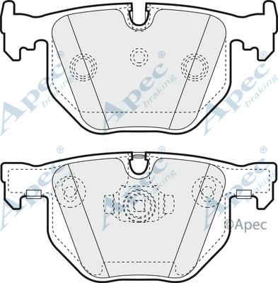 APEC PAD1266 - Комплект спирачно феродо, дискови спирачки vvparts.bg