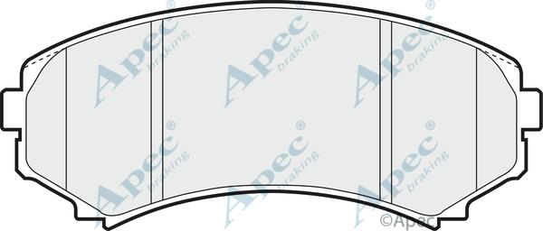 APEC PAD1268 - Комплект спирачно феродо, дискови спирачки vvparts.bg