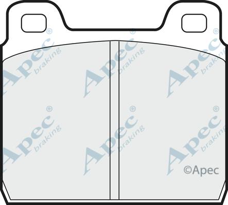 APEC PAD126 - Комплект спирачно феродо, дискови спирачки vvparts.bg