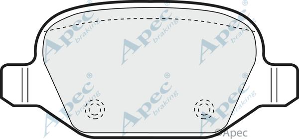 APEC PAD1209 - Комплект спирачно феродо, дискови спирачки vvparts.bg