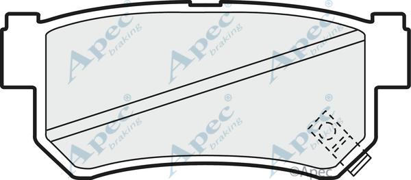 APEC PAD1200 - Комплект спирачно феродо, дискови спирачки vvparts.bg