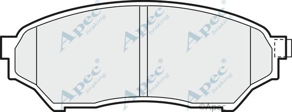 APEC PAD1201 - Комплект спирачно феродо, дискови спирачки vvparts.bg