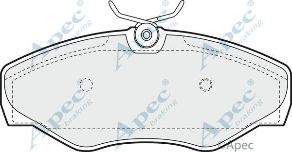 APEC PAD1202 - Комплект спирачно феродо, дискови спирачки vvparts.bg