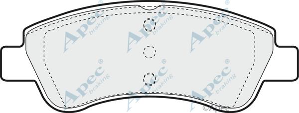 APEC PAD1216 - Комплект спирачно феродо, дискови спирачки vvparts.bg