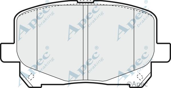 APEC PAD1212 - Комплект спирачно феродо, дискови спирачки vvparts.bg