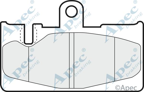 APEC PAD1217 - Комплект спирачно феродо, дискови спирачки vvparts.bg