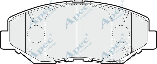 APEC PAD1284 - Комплект спирачно феродо, дискови спирачки vvparts.bg