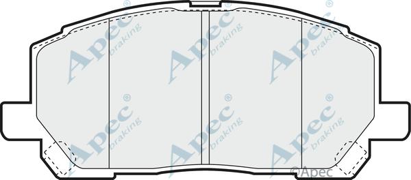 APEC PAD1282 - Комплект спирачно феродо, дискови спирачки vvparts.bg