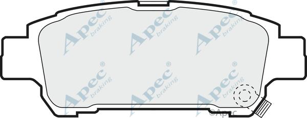 APEC PAD1238 - Комплект спирачно феродо, дискови спирачки vvparts.bg