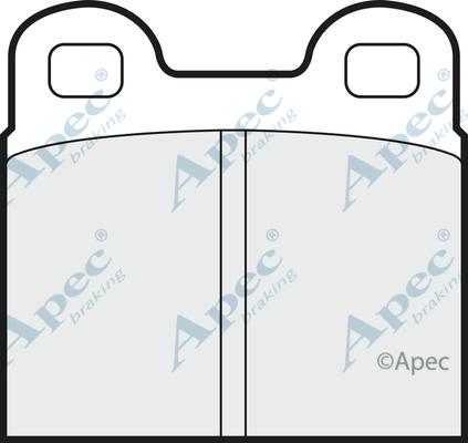 APEC PAD123 - Комплект спирачно феродо, дискови спирачки vvparts.bg