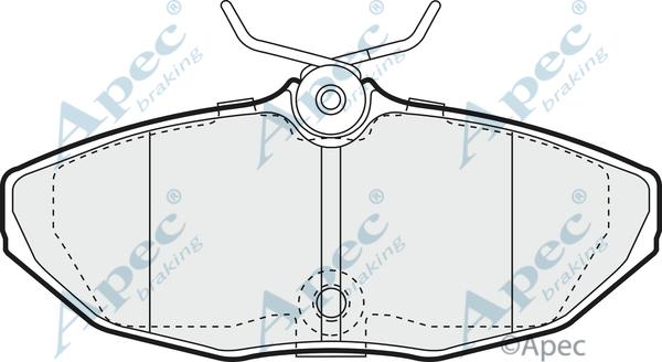 APEC PAD1226 - Комплект спирачно феродо, дискови спирачки vvparts.bg