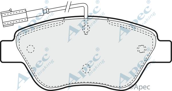 APEC PAD1274 - Комплект спирачно феродо, дискови спирачки vvparts.bg