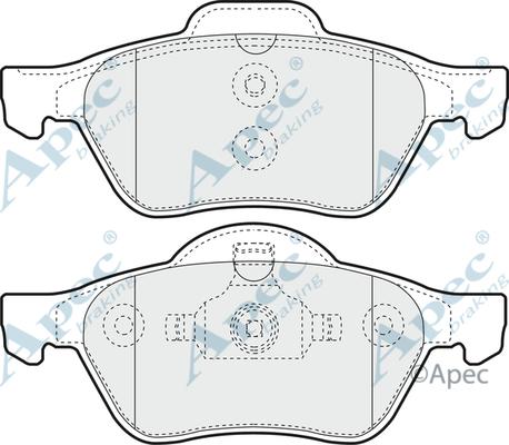 APEC PAD1270 - Комплект спирачно феродо, дискови спирачки vvparts.bg