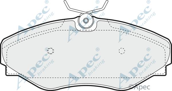 APEC PAD1272 - Комплект спирачно феродо, дискови спирачки vvparts.bg