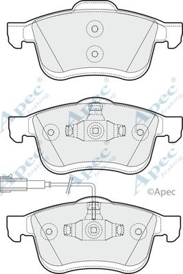 APEC PAD1793 - Комплект спирачно феродо, дискови спирачки vvparts.bg