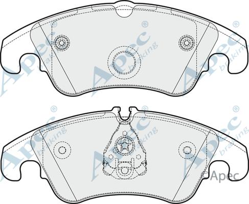 APEC PAD1749 - Комплект спирачно феродо, дискови спирачки vvparts.bg