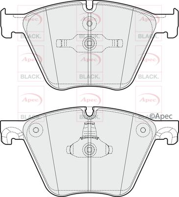 APEC PAD1744B - Комплект спирачно феродо, дискови спирачки vvparts.bg