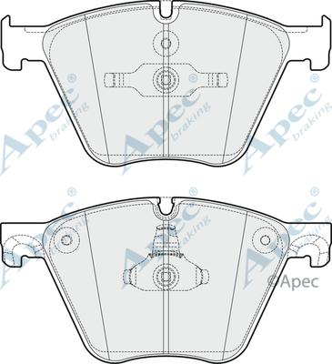 APEC PAD1744 - Комплект спирачно феродо, дискови спирачки vvparts.bg