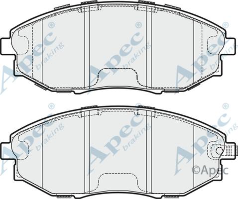 APEC PAD1745 - Комплект спирачно феродо, дискови спирачки vvparts.bg
