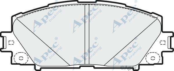 APEC PAD1748 - Комплект спирачно феродо, дискови спирачки vvparts.bg