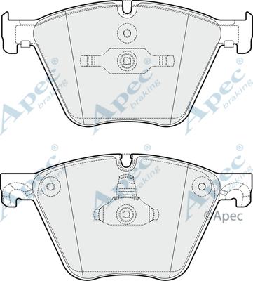 APEC PAD1750 - Комплект спирачно феродо, дискови спирачки vvparts.bg