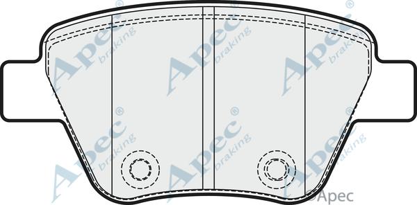APEC PAD1751 - Комплект спирачно феродо, дискови спирачки vvparts.bg