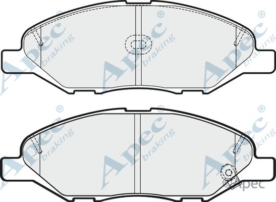 APEC PAD1760 - Комплект спирачно феродо, дискови спирачки vvparts.bg