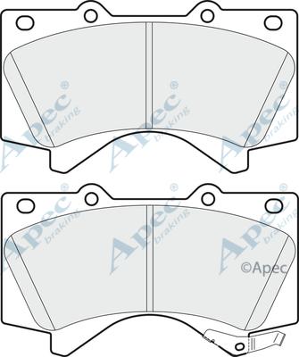 APEC PAD1761 - Комплект спирачно феродо, дискови спирачки vvparts.bg