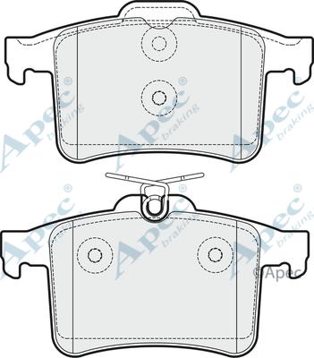 APEC PAD1768 - Комплект спирачно феродо, дискови спирачки vvparts.bg