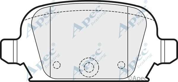 APEC PAD1705 - Комплект спирачно феродо, дискови спирачки vvparts.bg