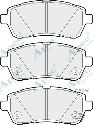 APEC PAD1706 - Комплект спирачно феродо, дискови спирачки vvparts.bg