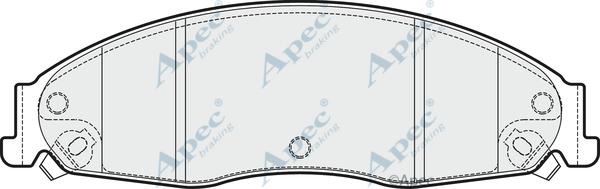 APEC PAD1702 - Комплект спирачно феродо, дискови спирачки vvparts.bg