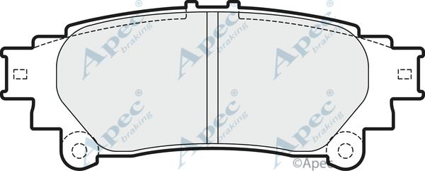 APEC PAD1718 - Комплект спирачно феродо, дискови спирачки vvparts.bg