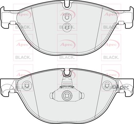 APEC PAD1739B - Комплект спирачно феродо, дискови спирачки vvparts.bg