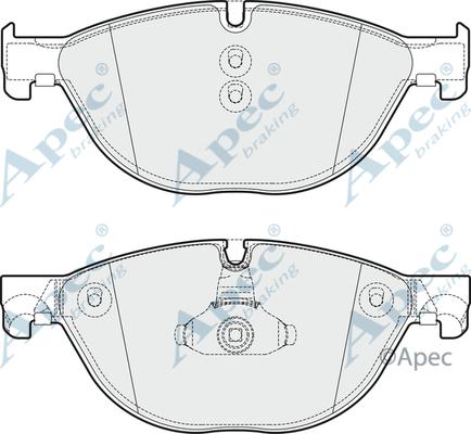 APEC PAD1739 - Комплект спирачно феродо, дискови спирачки vvparts.bg