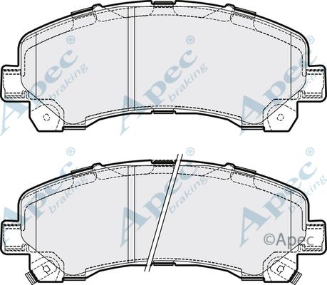 APEC PAD1736 - Комплект спирачно феродо, дискови спирачки vvparts.bg