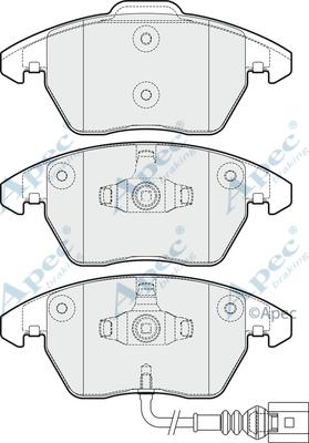 APEC PAD1731 - Комплект спирачно феродо, дискови спирачки vvparts.bg