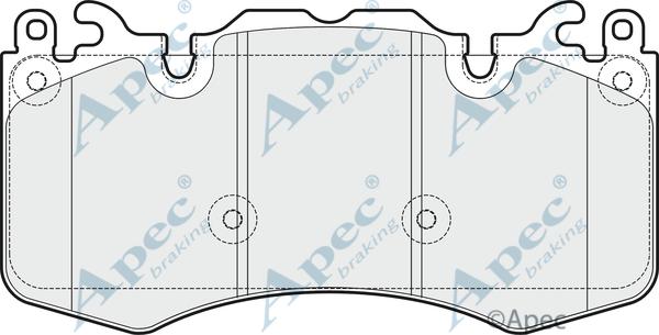 APEC PAD1737B - Комплект спирачно феродо, дискови спирачки vvparts.bg