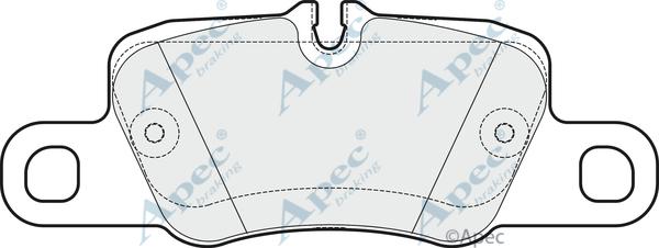 APEC PAD1725 - Комплект спирачно феродо, дискови спирачки vvparts.bg