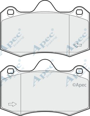 APEC PAD1721 - Комплект спирачно феродо, дискови спирачки vvparts.bg