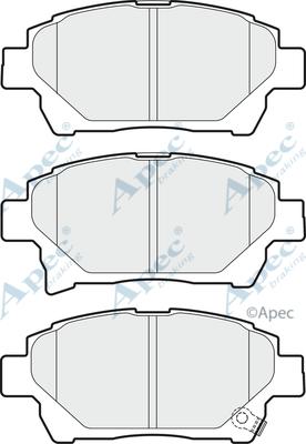 APEC PAD1722 - Комплект спирачно феродо, дискови спирачки vvparts.bg