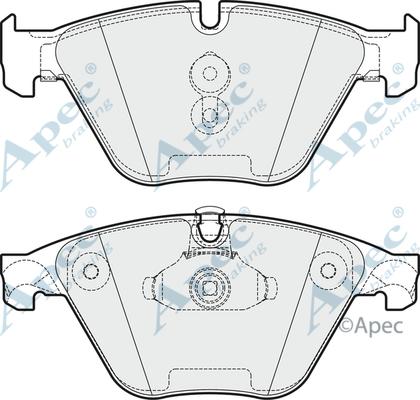 APEC PAD1774 - Комплект спирачно феродо, дискови спирачки vvparts.bg