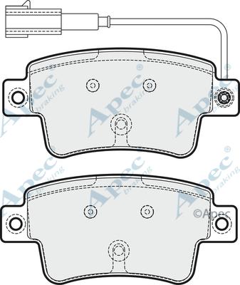 APEC PAD1776 - Комплект спирачно феродо, дискови спирачки vvparts.bg
