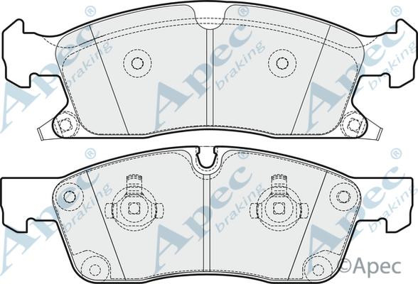 APEC PAD1770 - Комплект спирачно феродо, дискови спирачки vvparts.bg
