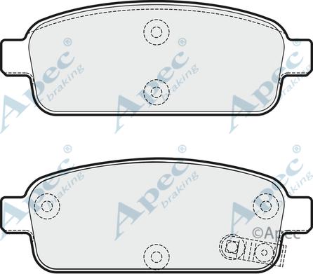 APEC PAD1773 - Комплект спирачно феродо, дискови спирачки vvparts.bg