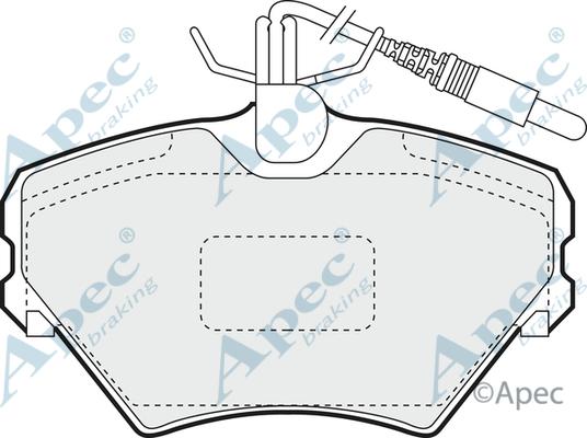 APEC PAD849 - Комплект спирачно феродо, дискови спирачки vvparts.bg